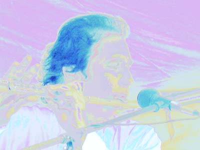 Buddha Zhen performing solo flute in concert