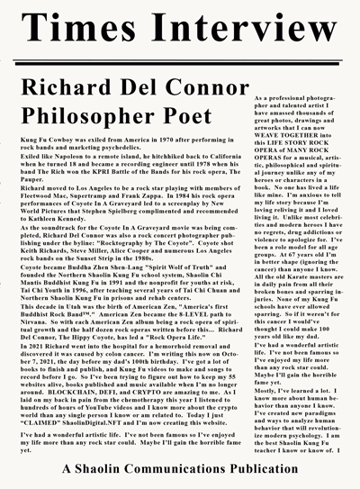 Check out the TIMES INTERVIEW of Richard Del Connor Philosopher Poet